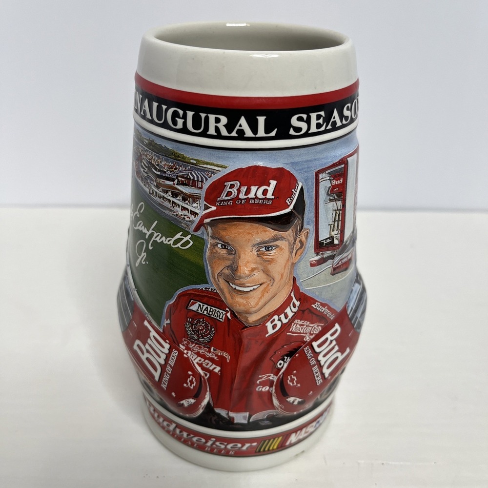 Budweiser Nascar Official Beer Stein Inaugural Season Dale Earnhardt Jr. Stein